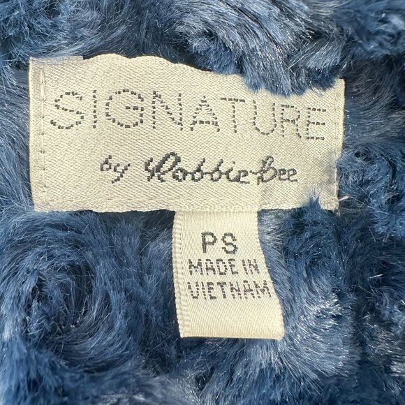 NEW! Robbi Bee Open Cardigan‎ Top Navy Soft Plush PS Polyester Half Sleeves $49 - Picture 3 of 13